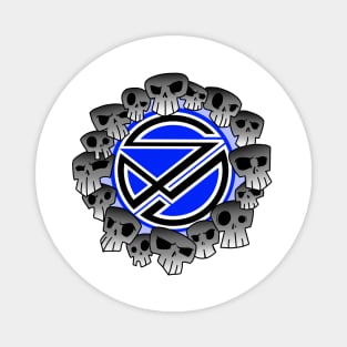 Sinister Motives skull blue Magnet